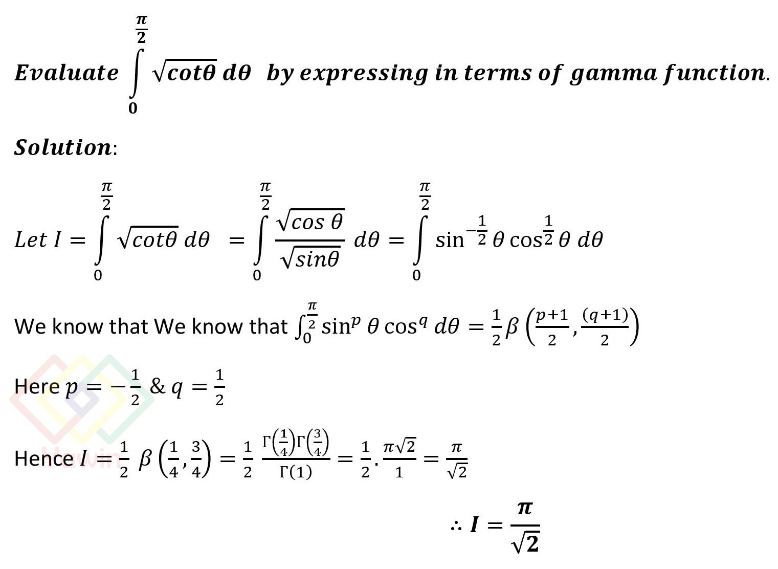 evaluate-integral-of-sqrt-cot-theta-d-theta-over-the-limits-0-to-pi