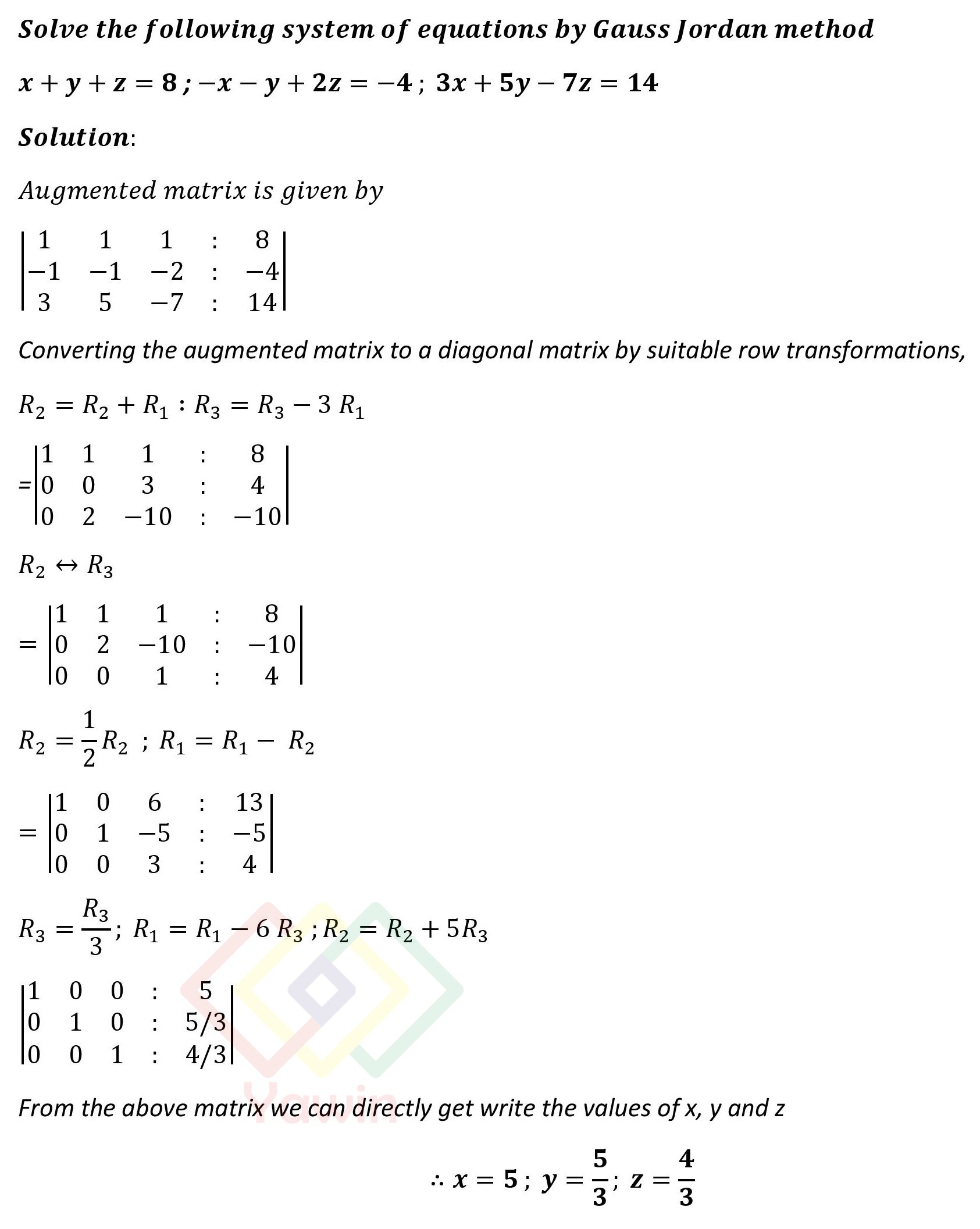 solve-the-following-system-of-equations-by-gauss-jordan-method-x-y-z-8