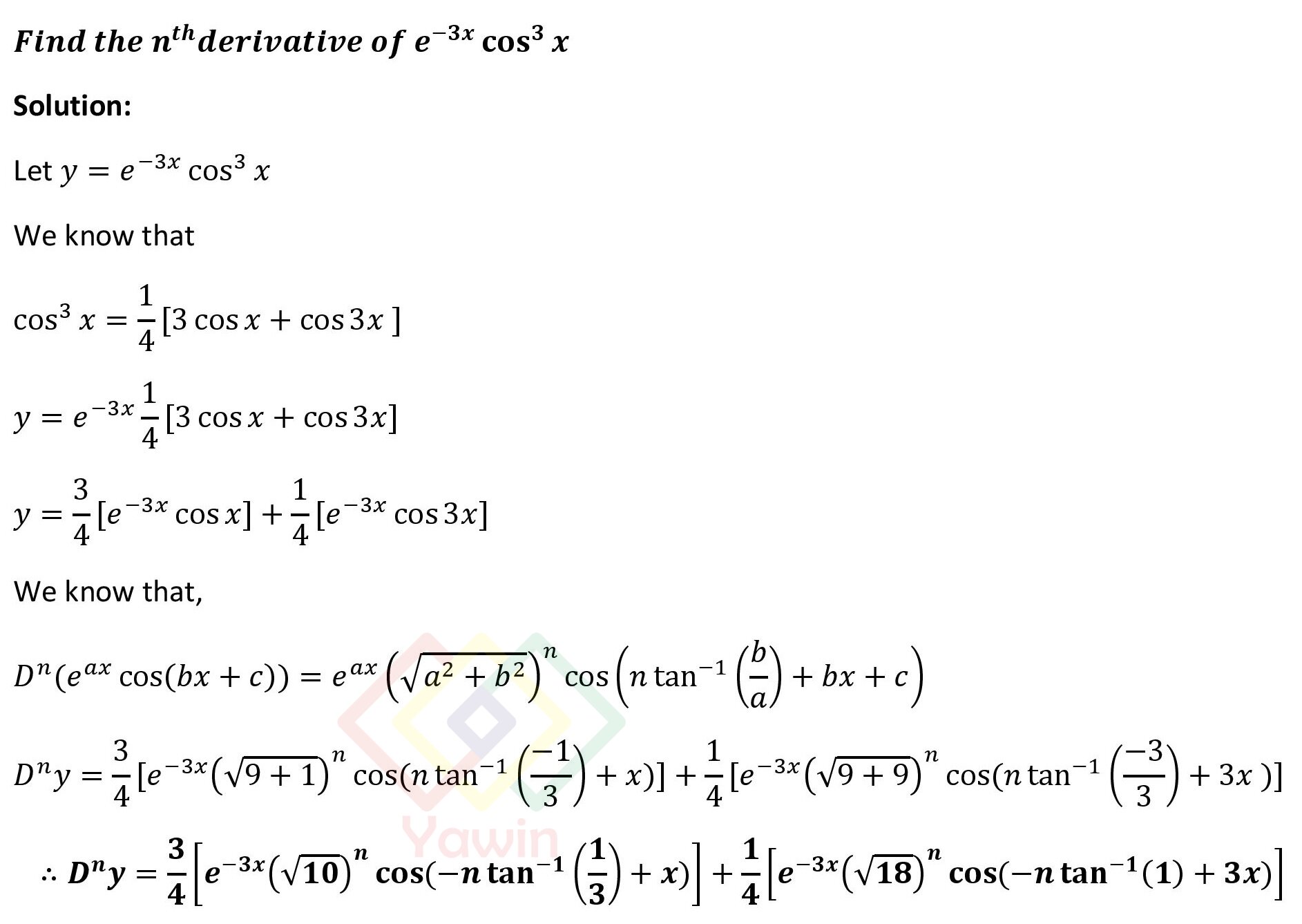 nth derivative of e x 2x 3 3